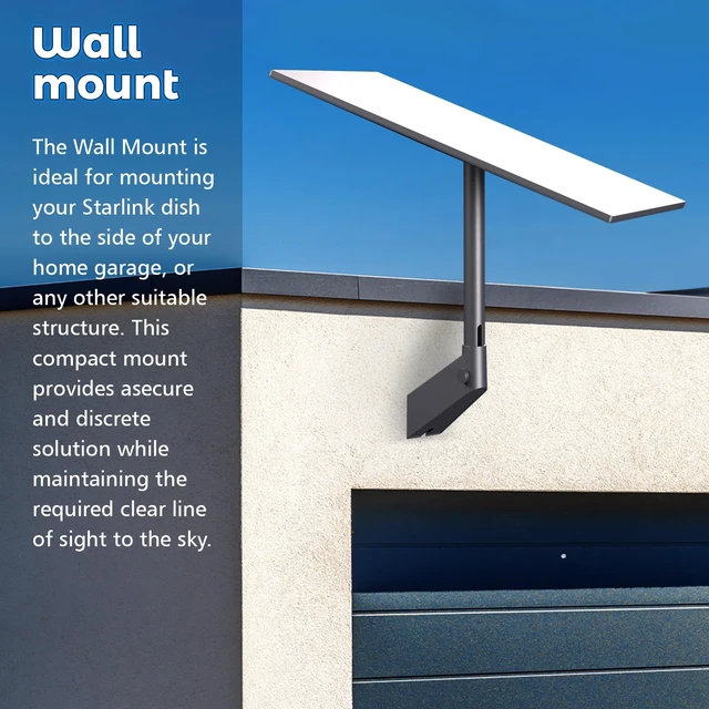 Alt view image 4 of 6 - Starlink Standard Wall Mount - OEM Mounting Kit Suitable for Starlink Standard V3, Gen3, 4, 4X, Enterprise, (Latest Generation)