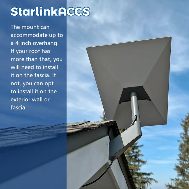 Alt view image 6 of 6 - Starlink Standard Wall Mount - OEM Mounting Kit Suitable for Starlink Standard V3, Gen3, 4, 4X, Enterprise, (Latest Generation)