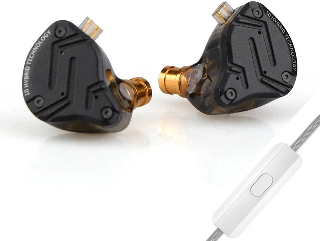 Main image of KZ ZS10 PRO X Upgraded 1DD+4BA Hybrid Driver HiFi in Ear Earphones with Alloy Faceplate, Detachable Silver-Plated Recessed 2Pin IEM Cable for Audiophile Musician DJ Stage, with Mic
