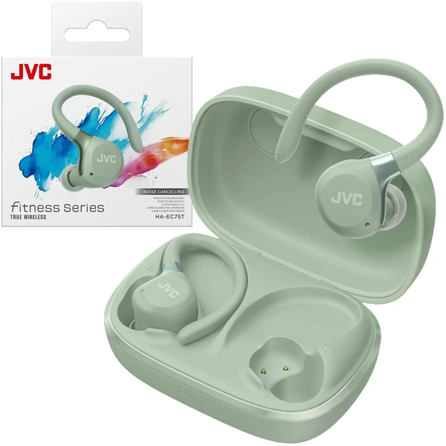 Main image of Fitness Series True Wireless Sport Earbuds with Adjustable Hooks, Active Noise Cancelling, Ambient Sound Mode, IP57 Waterproof, 40hr Long Battery Life, App EQ, Low Latency, Mic HAEC75TG Green