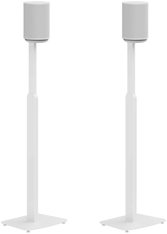 Main image of Adjustable Floor Stand for Sonos Era 100, SL, Pair, White Height adjustable floor stands for Sonos Era 100, 100 SL, and Era 300, Adjust from 27.5" to 50" w/o Speaker, sold as a pair