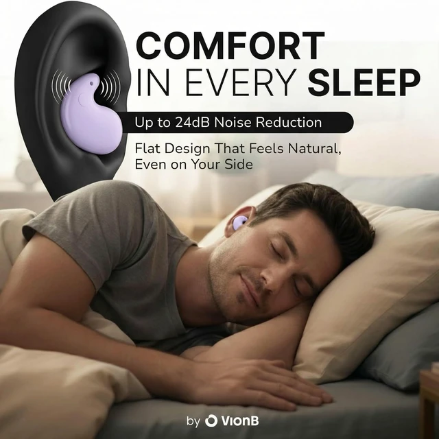 Alt view image 4 of 7 - Drift Earbuds VionB Wireless Bluetooth Noise Cancelling Earbuds for Small Ears - Ultra Comfortable Wireless Ear Buds with Mic, Noise Isolation, No Ear Pressure - IP6 Waterproof Ear Buds
