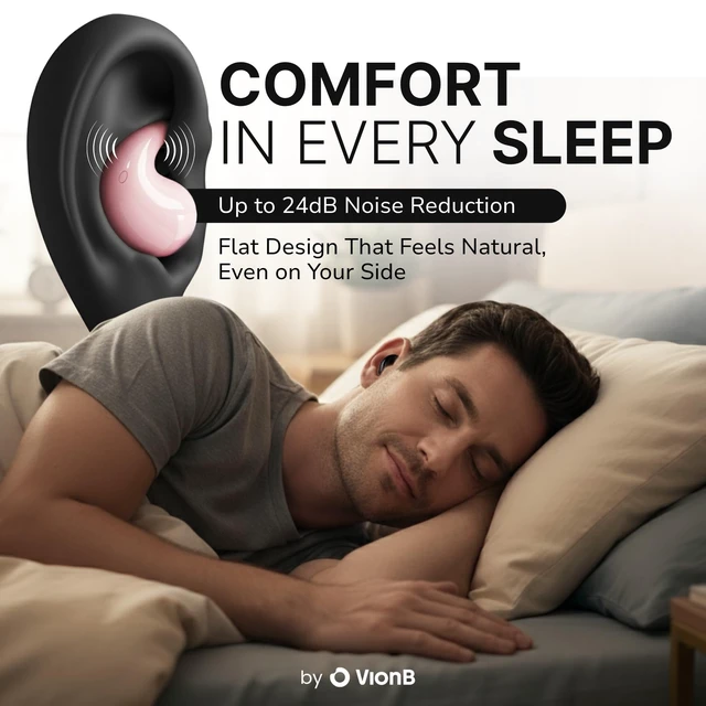 Alt view image 5 of 7 - Drift Earbuds VionB Wireless Bluetooth Noise Cancelling Earbuds for Small Ears Ultra Comfortable Wireless Ear Buds with Mic, Noise Isolation, No Ear Pressure IP6 Waterproof Ear Buds