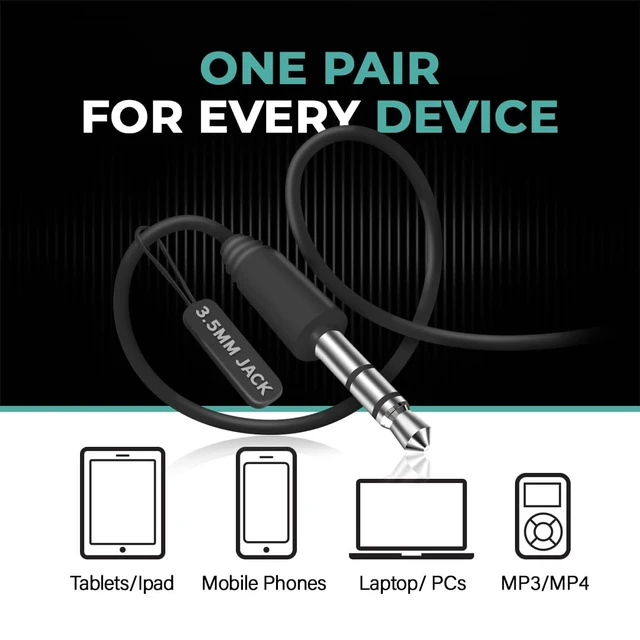 Alt view image 3 of 7 - Bulk Earbuds 100 Pack Wired in-Ear Earphones for Classroom, Students, Kids, and Libraries Disposable Headphones with 3.5mm Jack, Perfect for Schools, Laptops, and Chromebooks, Black