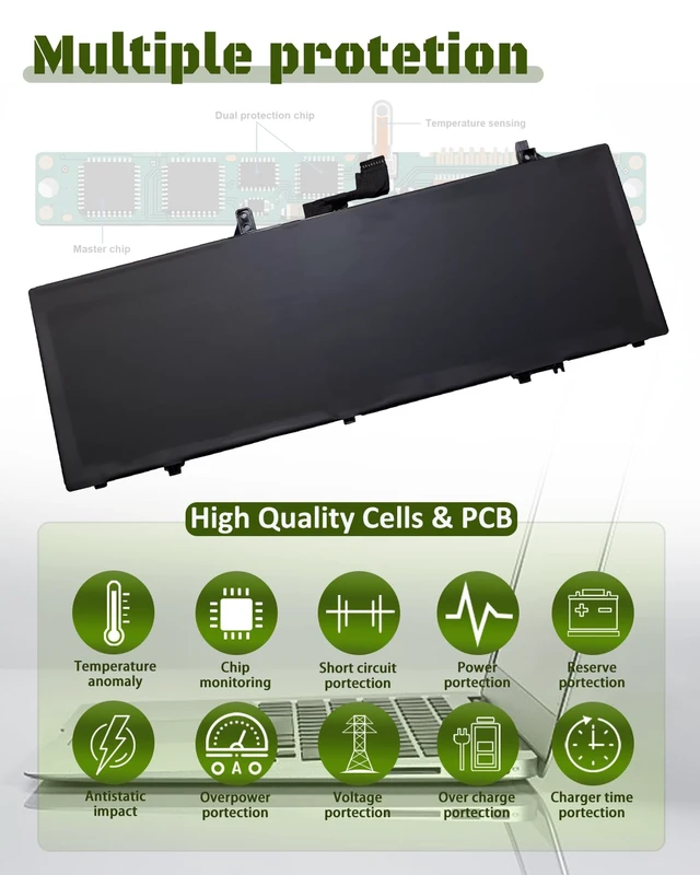 Alt view image 5 of 6 - 60Wh L22M4PF0 L22C4PF1 Battery for Lenovo Yoga Slim 6-14APU8 6-14IAP8 6-14IRH8 6-14IRP8 & 7-14IMH9 7-14IRP8 Series 5B11J63614 5B11N45328 L22C4PF0 L22M4PF1