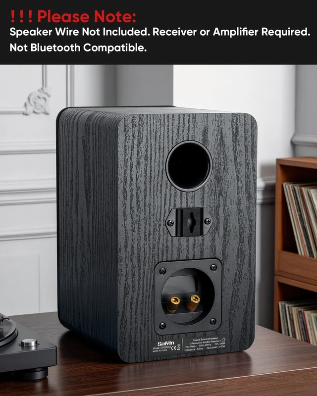 Alt view image 2 of 7 - 5.25" Woofer Passive Speaker, 50W x 2, 20mm Silk Dome Tweeter, 4 Ohm Stereo Speakers with Enhanced Vocal Clarity, Passive Bookshelf Speakers for Home Audio, Receiver or Amplifier Required