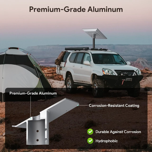 Alt view image 3 of 7 - ® Pipe Adapter for Starlink Performance Gen 3/UTA-252, 1.49-2.55" Fits Performance Gen 3 & UTA-252, 1.49-2.55" Pole Adapter, 500lb Load, Anti-Rust Silver, For RV, Yacht & Roof Mast