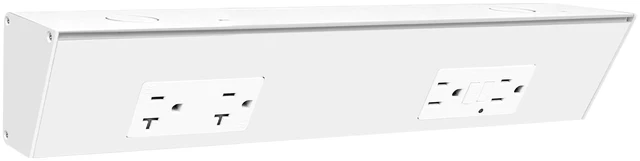 Main image of 12" Angled Under Cabinet Outlet Strip Hardwired, 1 Pack