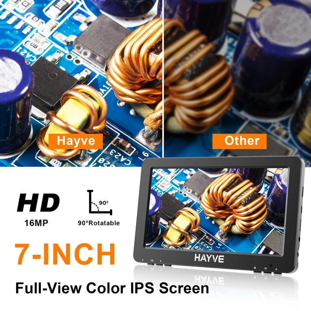 Alt view image 4 of 6 - 7'' HDMI Digital Microscope 1200X Coin Microscope View Entire Coin 16MP, 8.5'' Long Stand Compatible with PC/TV, 32GB Card