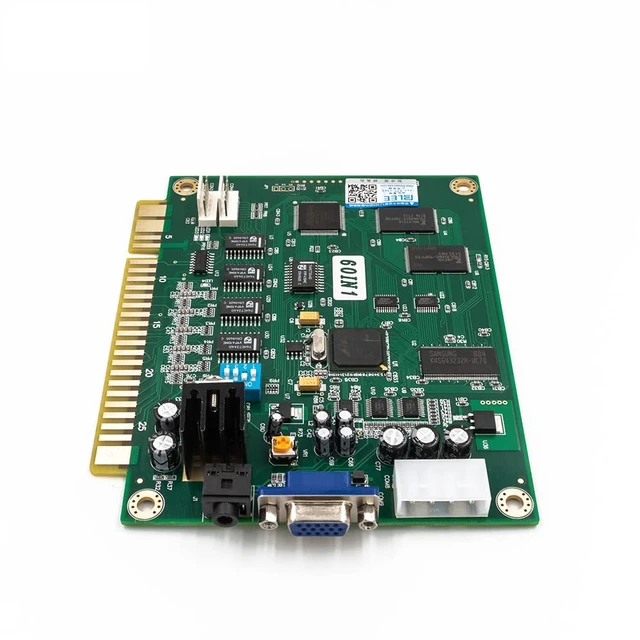 Alt view image 2 of 6 - Classical Arcade Video Game 60 in 1 PCB Jamma Board CGA VGA Output Vertical Screen Supports Upright and Cocktail Cabinets Use Standard Arcade Power
