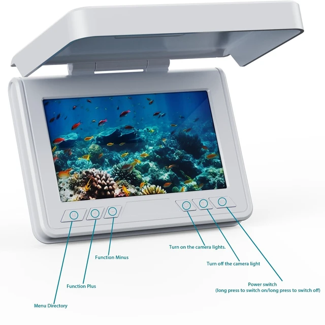Alt view image 3 of 7 - Fishing Camera, 220° Ultra-Wide HD Underwater Fishing Camera with 4.3" LCD & IR Night Vision, 5000mAh Rechargeable Battery 100ft Cable for Ice Lake Boat Kayak Fishing