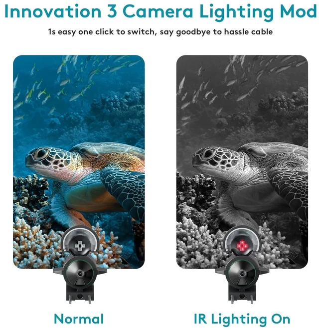 Alt view image 4 of 7 - Fishing Camera, 220° Ultra-Wide HD Underwater Fishing Camera with 4.3" LCD & IR Night Vision, 5000mAh Rechargeable Battery 100ft Cable for Ice Lake Boat Kayak Fishing