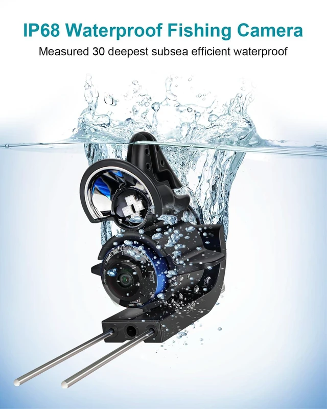 Alt view image 7 of 7 - Fishing Camera, 220° Ultra-Wide HD Underwater Fishing Camera with 4.3" LCD & IR Night Vision, 5000mAh Rechargeable Battery 100ft Cable for Ice Lake Boat Kayak Fishing