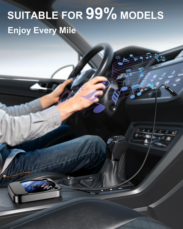 Alt view image 2 of 7 - Car CD Player for CD Lovers, Road Trips,Home Listening Anti-Skip Portable External Universal Vehicle Stereo Radio, USB-C Port Adapter, Extension Cable, Remote Control