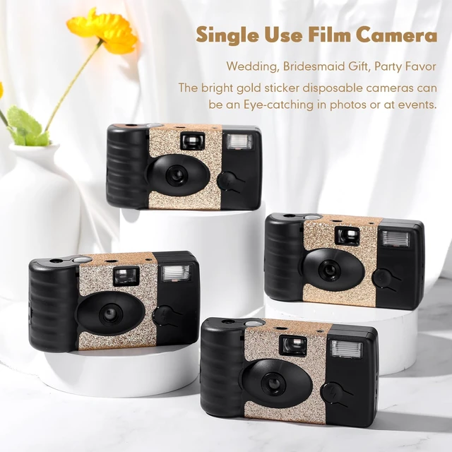 Alt view image 2 of 7 - 4 Pcs Disposable Camera Single Use Film Camera One Time Camera for Photography with Flash Color Film for Wedding, Anniversary, Travel, Camp, Party Supplies, Birthday Gift (Classic Style)