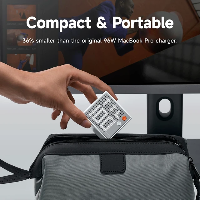 Alt view image 4 of 7 - 100W 4-Port GaN Charger, USB C Laptop Charger Block with Display Pixel 100 PD3.0 Fast Charger USB C Power Adapter for MacBook Air, iPad, iPhone 18 Pro/17 and More