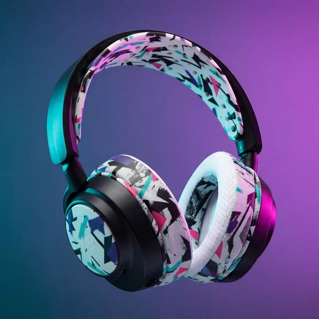 Alt view image 3 of 7 - Mod Kit Arctis Nova 7 - Gel Earpads, Headband & Side Plates Made by Wicked Cushions Also Fits Nova 5 & Pro Wired, Comfort & Style Upgrade 90's White