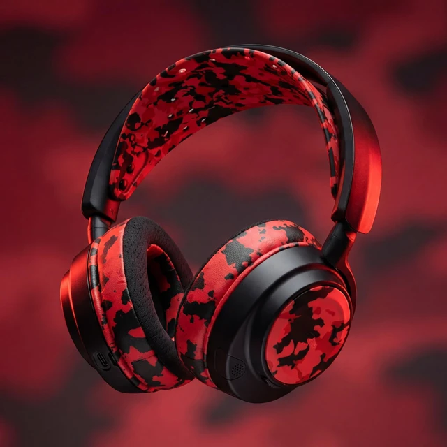 Alt view image 3 of 7 - Mod Kit Arctis Nova 7 - Gel Earpads, Headband & Side Plates Made by Wicked Cushions Also Fits Nova 5 & Pro Wired, Comfort & Style Upgrade Red Camo
