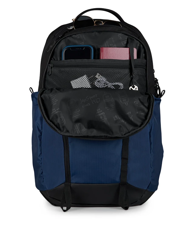Alt view image 5 of 7 - 28L All Around Pack - Travel Backpack, Navy 15-Inch Laptop Sleeve, Versatile Rucksack w/Hydration Sleeve, Reflective Accents & Safety Whistle