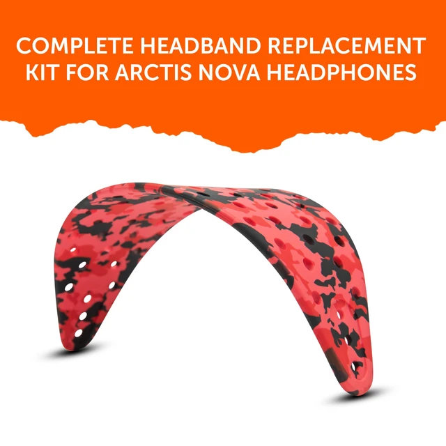 Alt view image 6 of 7 - Mod Kit Arctis Nova 7 - Gel Earpads, Headband & Side Plates Made by Wicked Cushions Also Fits Nova 5 & Pro Wired, Comfort & Style Upgrade Red Camo