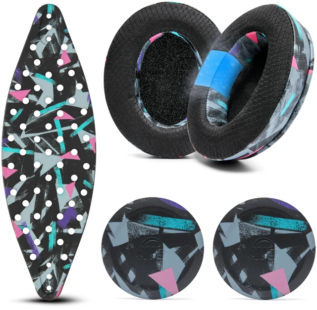 Main image of Mod Kit Arctis Nova 7 - Gel Earpads, Headband & Side Plates Made by Wicked Cushions Also Fits Nova 5 & Pro Wired, Comfort & Style Upgrade 90's Black