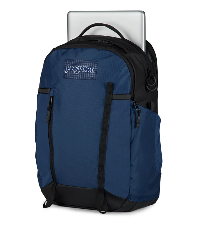Alt view image 4 of 7 - 28L All Around Pack - Travel Backpack, Navy 15-Inch Laptop Sleeve, Versatile Rucksack w/Hydration Sleeve, Reflective Accents & Safety Whistle