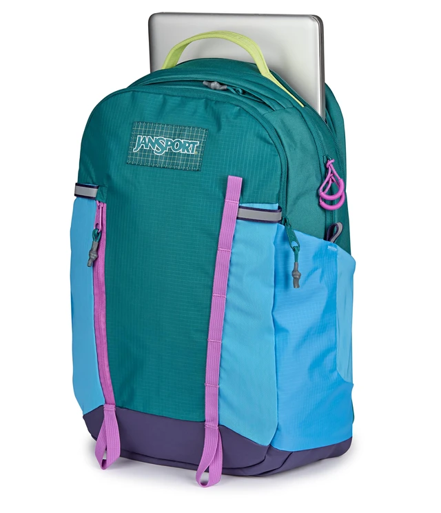 Alt view image 4 of 7 - 28L All Around Pack - Travel Backpack, Emerald Pool 15-Inch Laptop Sleeve, Versatile Rucksack w/Hydration Sleeve, Reflective Accents & Safety Whistle