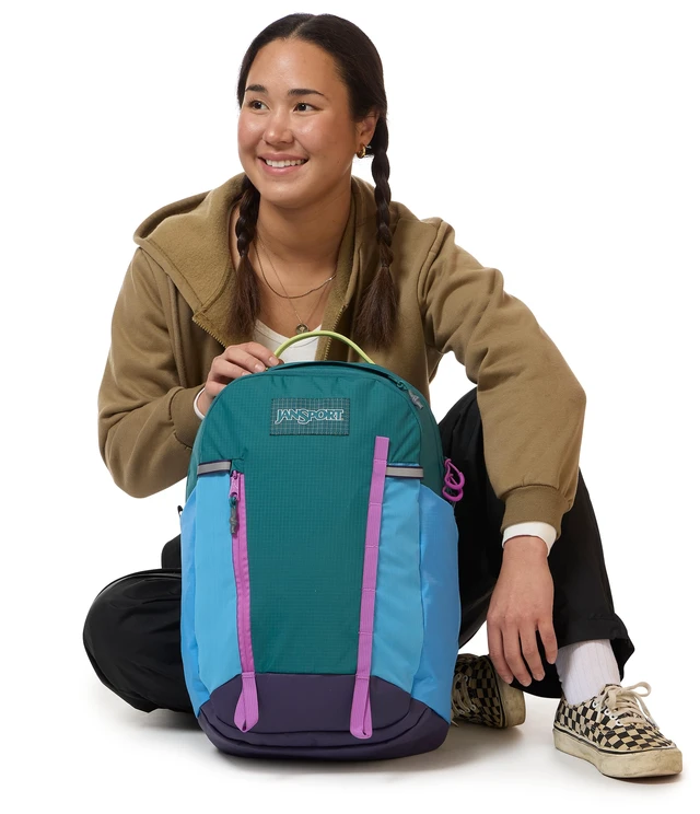 Alt view image 7 of 7 - 28L All Around Pack - Travel Backpack, Emerald Pool 15-Inch Laptop Sleeve, Versatile Rucksack w/Hydration Sleeve, Reflective Accents & Safety Whistle