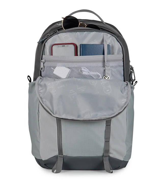 Alt view image 5 of 7 - 28L All Around Pack - Travel Backpack, Grounded Grey 15-Inch Laptop Sleeve, Versatile Rucksack w/Hydration Sleeve, Reflective Accents & Safety Whistle