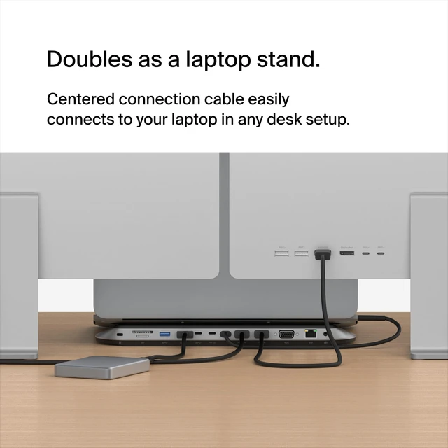 Alt view image 6 of 7 - USB-C Multiport Adapter, Space Gray Expands USB-C laptop connectivity for MacBook, Chromebook, and PC, compact design for desk or travel, space gray finish