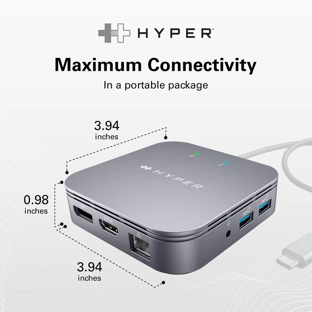 Alt view image 4 of 7 - Drive Dual Monitor Thunderbolt Dock - 4K60Hz HDMI Thunderbolt Docking Station -7-in-1 Dock - Slim, Portable, Powerful