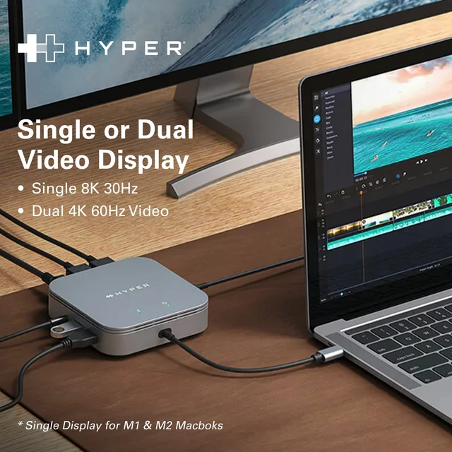 Alt view image 6 of 7 - Drive Dual Monitor Thunderbolt Dock - 4K60Hz HDMI Thunderbolt Docking Station -7-in-1 Dock - Slim, Portable, Powerful