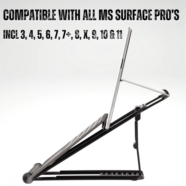 Alt view image 4 of 6 - Surface PRO Stand: Lift Your Surface with Keyboard Attached - Reduce Neck Pain, Improve Camera Angle, Portable, Adjustable, Easy to Use