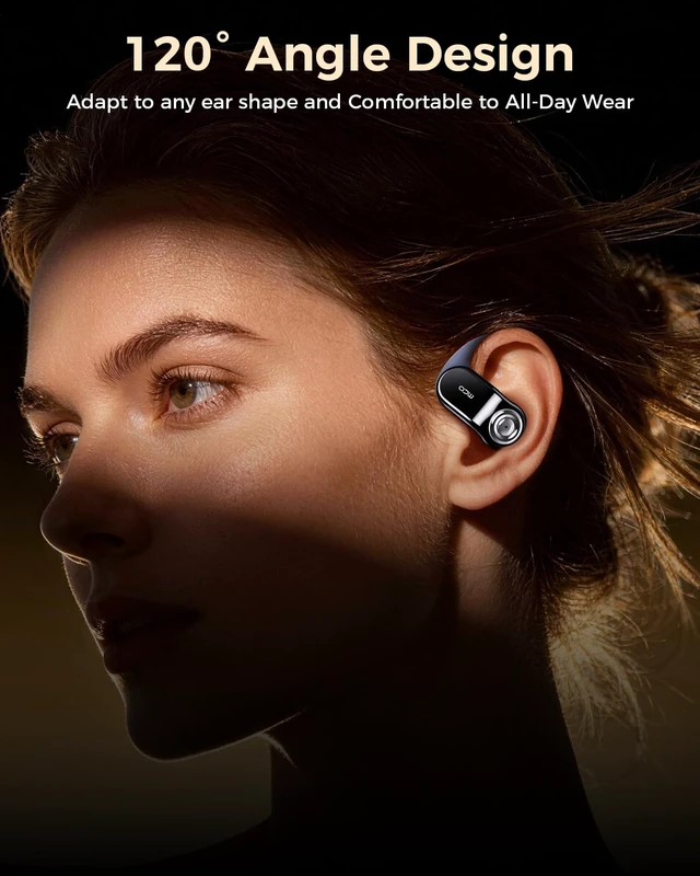 Alt view image 4 of 7 - Open Ear Headphones, Never Run Out of Power Earphones Endless Listening Replaceable Battery, 45° Ergonomic Fit, Barely-There Comfort, IPX7 Waterproof, Designed for Long Listening Sessions
