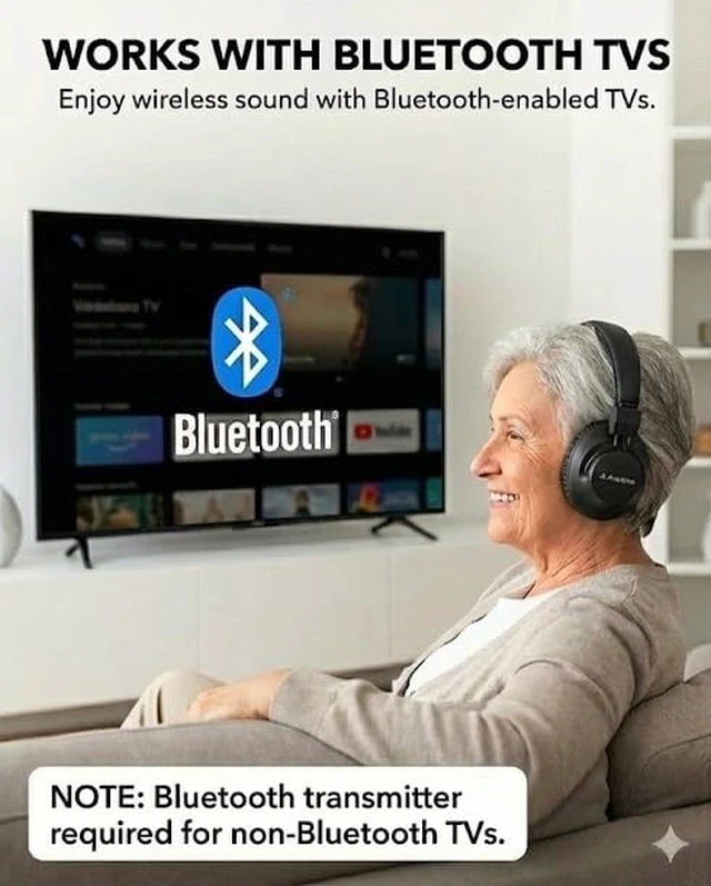 Alt view image 2 of 7 - Audition 3 - Bluetooth Over-Ear Headphones with Charging Dock 50-hour battery, aptX Adaptive and clear calls, compatible with Bluetooth TVs, phones and computers