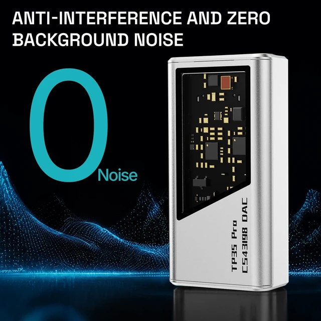 Alt view image 3 of 7 - TP35 PRO Mini Portable IEM DAC Hi-Fi Decoder Headphone Amplifier Dongle USB-C to 3.5/4.4mm Dual CS43198 Chips, Supports High-Resolution PCM 32bit/384khz DSD 256 Audio, EQ Adjustment and Mic Calls