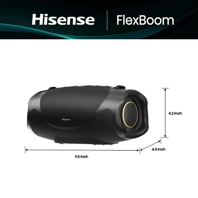 Alt view image 2 of 7 - FlexBoom - Portable Bluetooth Speaker,IP67 Waterproof, Dustproof, and Shockproof, Up to 80W Big Sound,Bluetooth 6.0,Auracast, TWS & Comes with a Detachable Handle Strap