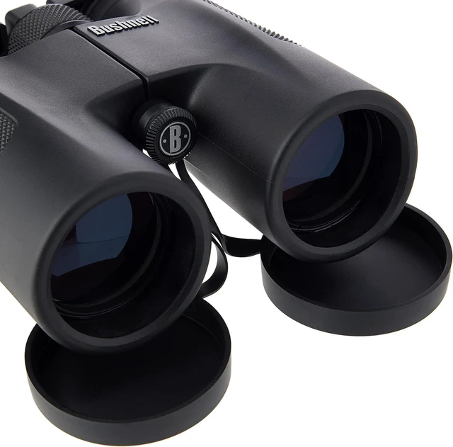 Alt view image 6 of 7 - PowerView 10x42 Compact Roof Prism Binoculars, Black Compact & Foldable Design, Non-Slip Rubber Armor, Fully-Coated Optics, Smooth Center Focus Knob
