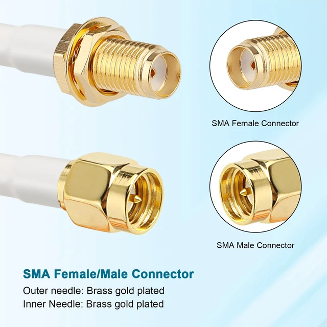 Alt view image 2 of 7 - SMA Extension Cable - 30FT SMA Male to SMA Female Coax Cable Ultra Low-Loss Twin-KMR195 Coaxial Cable Antenna Extension Cable with SMA Connector for 5G Cellular Routers, Gateways, Hotspots