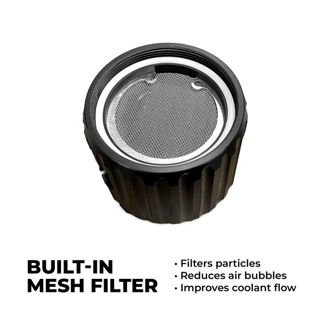 Alt view image 5 of 7 - Dracaena.io 780L/H PC Water Cooling Pump, 200ml Reservoir, 18W, G1/4, Black 5-6m Head · Brushless Microprocessor Motor · 5x G1/4 Ports · Acrylic+POM+Aluminum Alloy · Includes Mounting Kit