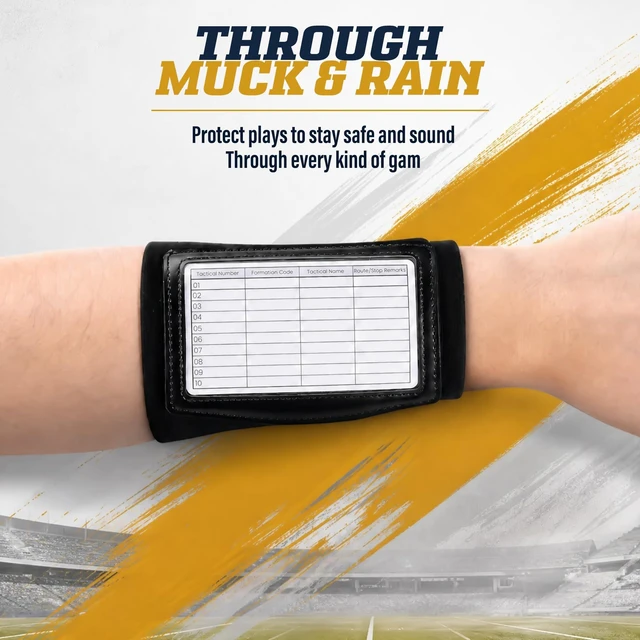 Alt view image 4 of 7 - QB Wrist Coach, Football Quarterback Play Wristbands Sports Wrist Coach, Football QB Arm Band For Play, Baseball Softball Catcher Wristbands For Signs, Adult and Youth