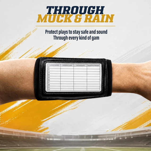 Alt view image 4 of 7 - QB Wrist Coach, Football Quarterback Play Wristbands Sports Wrist Coach, Football QB Arm Band For Play, Baseball Softball Catcher Wristbands For Signs, Adult and Youth