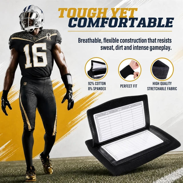 Alt view image 5 of 7 - QB Wrist Coach, Football Quarterback Play Wristbands Sports Wrist Coach, Football QB Arm Band For Play, Baseball Softball Catcher Wristbands For Signs, Adult and Youth
