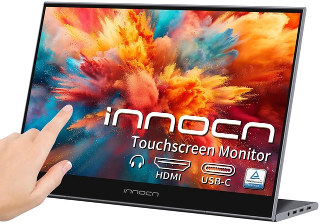 Main image of 15.6 inch Portable Monitor Touchscreen 1080P HDMI, USB C HDMI for MacBook, Windows, Tablets, Android, Chrome, PS4, Switch, Mini PC 400Nits 100% sRGB