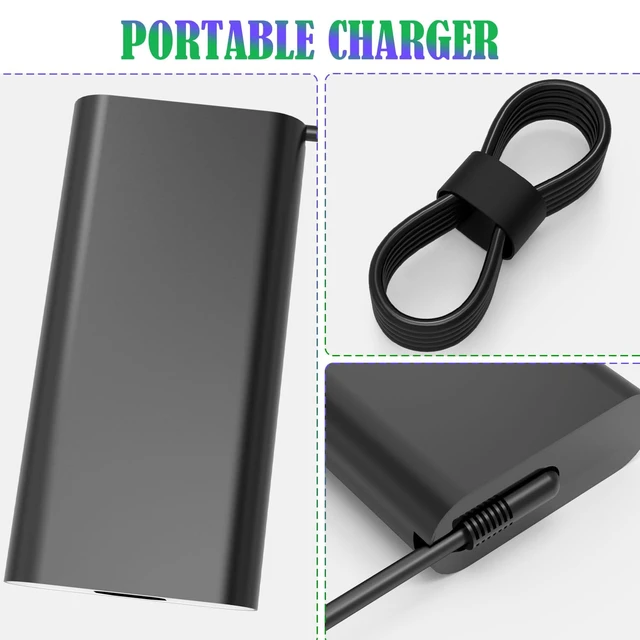Alt view image 5 of 7 - Slim 330W 16.92A 19.5V AC Laptop Charger for DELL Alienware M17 M18X X17 X51 Area-51m G15 G16 5530 7630 7620 DA330PM190 LA330PM190 DA330PM111 LA330PM160 Power Supply Adapter Cord