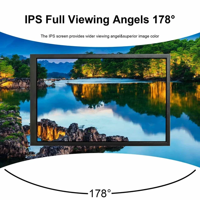 Alt view image 3 of 7 - 10.1'' Portable LCD Monitor 1280x800 IPS Screen Secondary Display Supports Mini H/D Input,for PC Case Computer Laptop