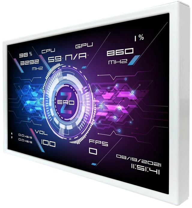 Main image of 10.1'' LCD Monitor 1280x800 IPS Portable Secondary Display,White Supports Mini H/D Input,As PC Case Screen Monitoring Computer Laptop GPU CPU RAM Data
