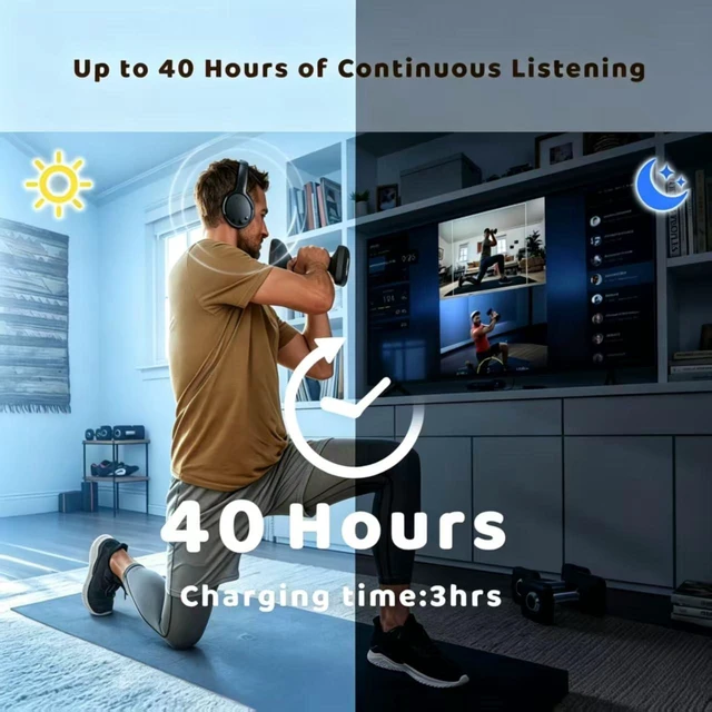 Alt view image 6 of 7 - BKM700 Wireless Headphones for TV withTransmitter Bluetooth TV Headphones Wireless,Auto-Pairing,No Latency,Up to 165 ft, 40 Hrs Battery, Loud Clear Sound for Seniors