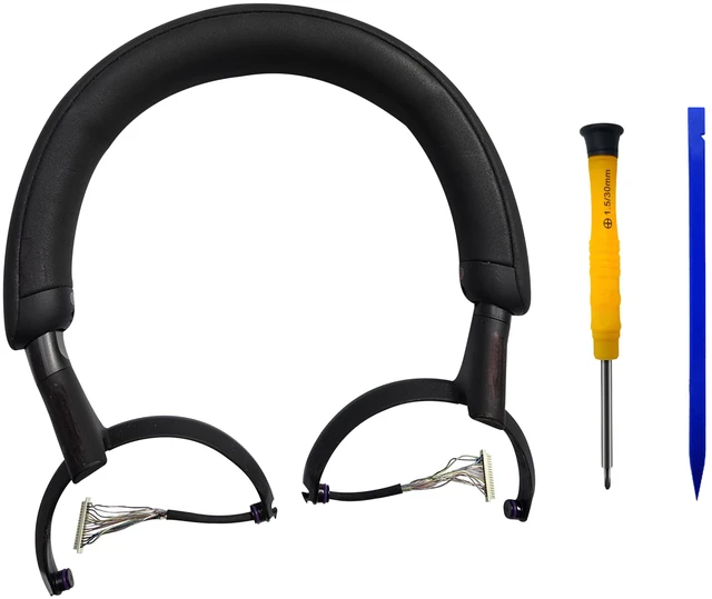 Main image of Headband Hanger Bracket Swivel Hinge Replacement Parts for Sony WH-1000XM5 Headphone (Left+Right-Black)