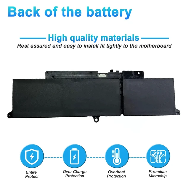 Alt view image 5 of 7 - 45Wh 55JWC Laptop Battery Replacement for Dell Pro 14 Plus PB14255 14 Plus 2-in-1 PB14255 Series 0M9HTK 0RF5VP CGR5V 001WEF VMV83 0MNK2F 060GY0 11.25V 4000mAh